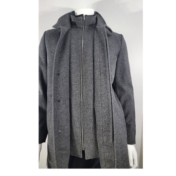 JWN (John W Nordstrom) 100% Wool Bibbed Car Coat, Charcoal Grey, Mens Size Large - Picture 7 of 12